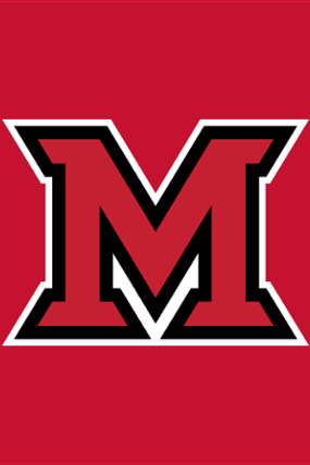 Miami logo, Block M on red background