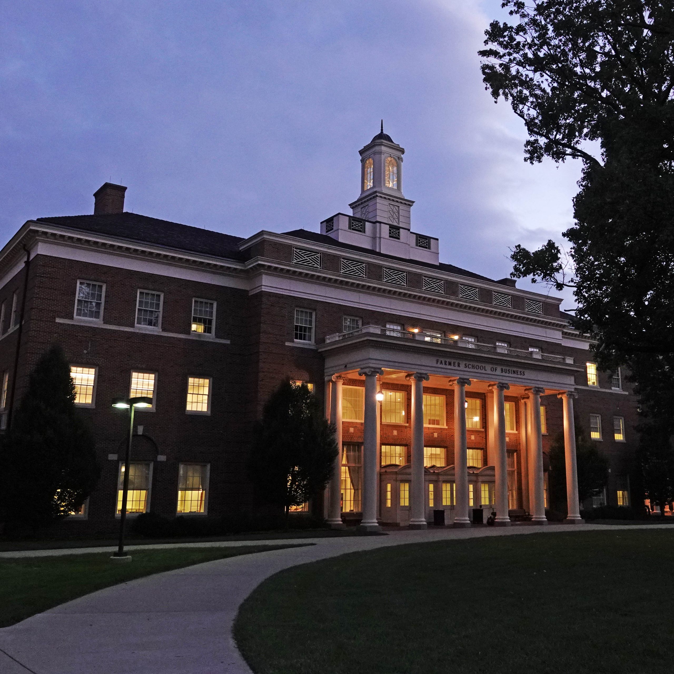 Photo of Farmer School of Business Building Portico