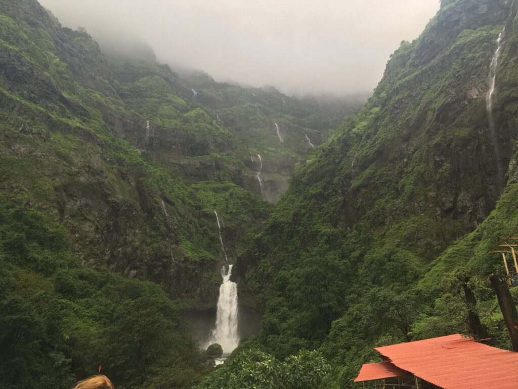Waterfall in India, in a rainforest