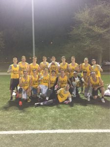 football players posing together