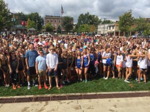 Crowd of students