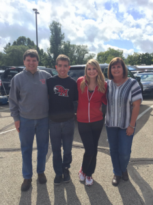 A family posing together