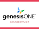 A graphic featuring the genesisONE logo