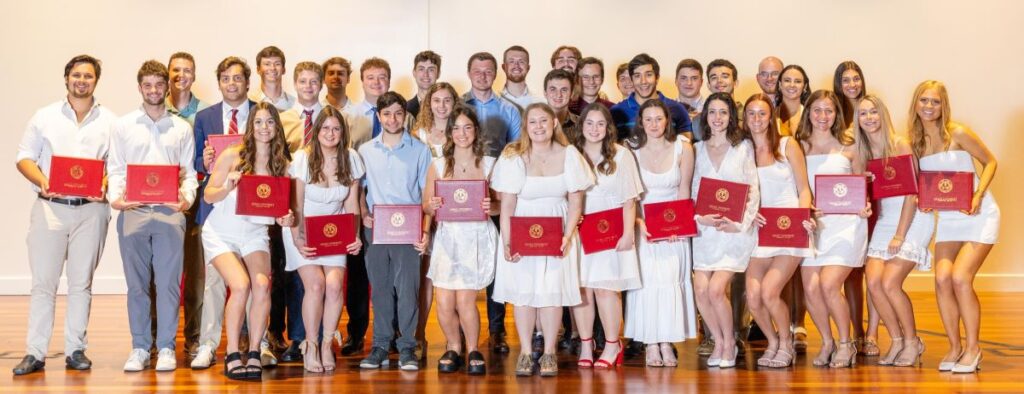 Group photo of 38 new MAcc graduates