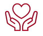 Graphic of a heart above open hands