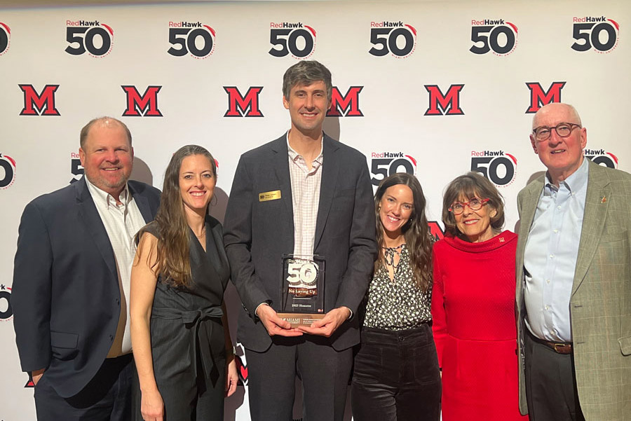 Phil Landes with family at the RdHawk50 Awards Ceremony