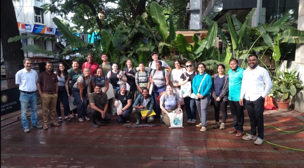 Our group gathers on the first day of the course, at the Ramee Grand Hotel in Pune, India. From here, we traveled out of the city and south into the Western Ghats mountains.