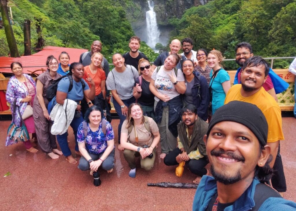 One of our final trip locations, the Marleshwar Shiva Temple near Devrukh. The smiles are telling, but the photos do not do full justice to the surrounding waterfalls. This is an incredibly unique and gorgeous location.