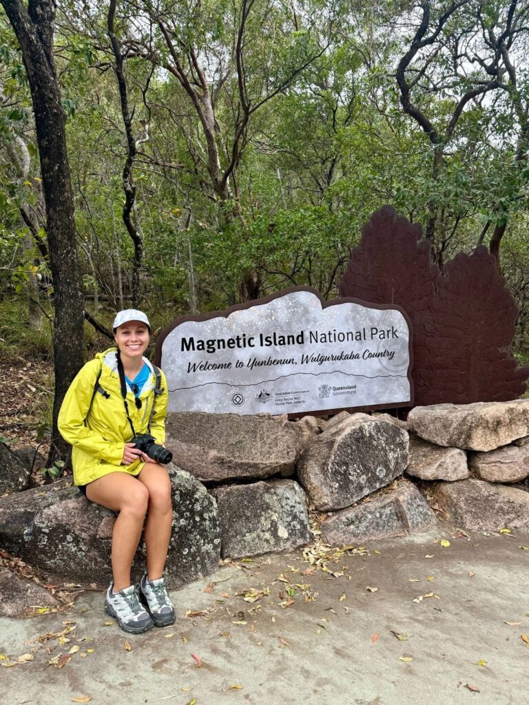 (Author at the entrance of Magnetic Island National Park in North Queensland Australia)