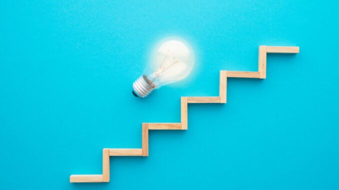 wooden-stairs-and-a-light-bulb