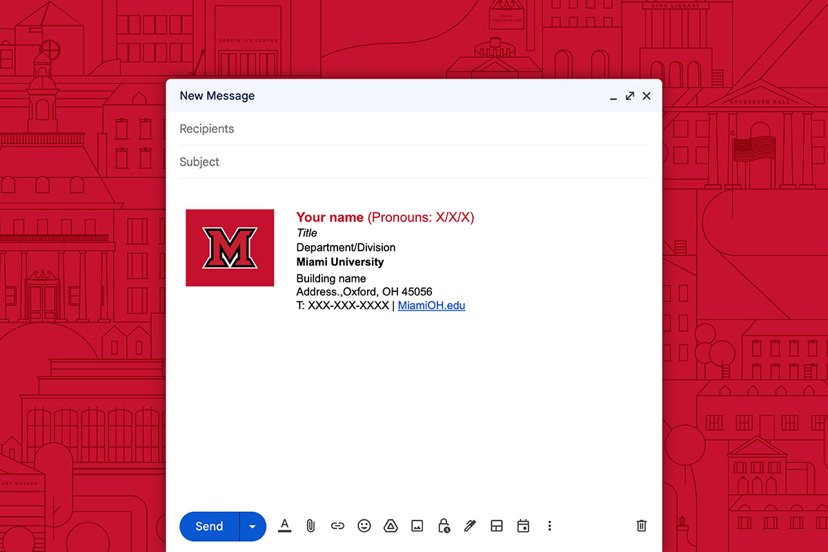 a branded email signature being used in gmail