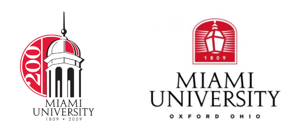 the bicentennial logo featuring a cupola and an old logo that features a lantern