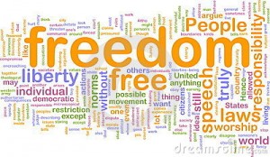 Freedom word cloud