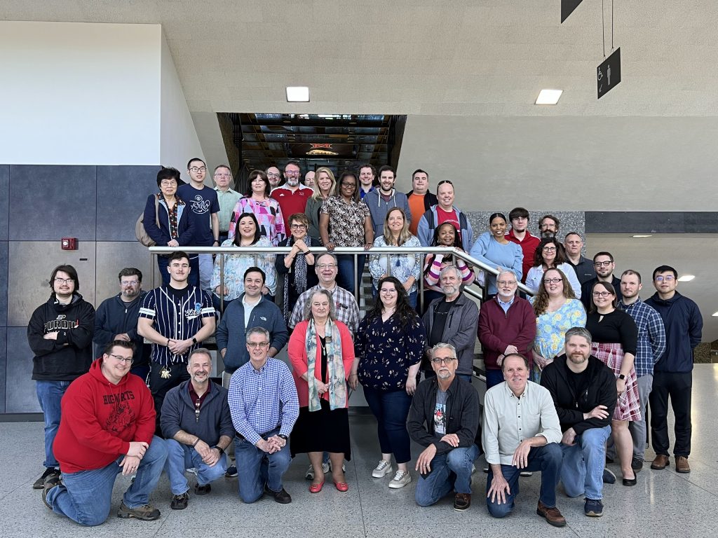 A group shot of IT Services folks looking happy at the Spring Fling.