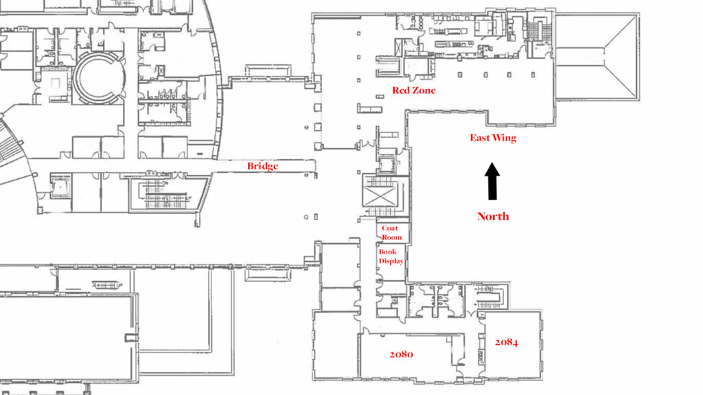 Figure 2 Map of the Armstrong Student Center's Second level