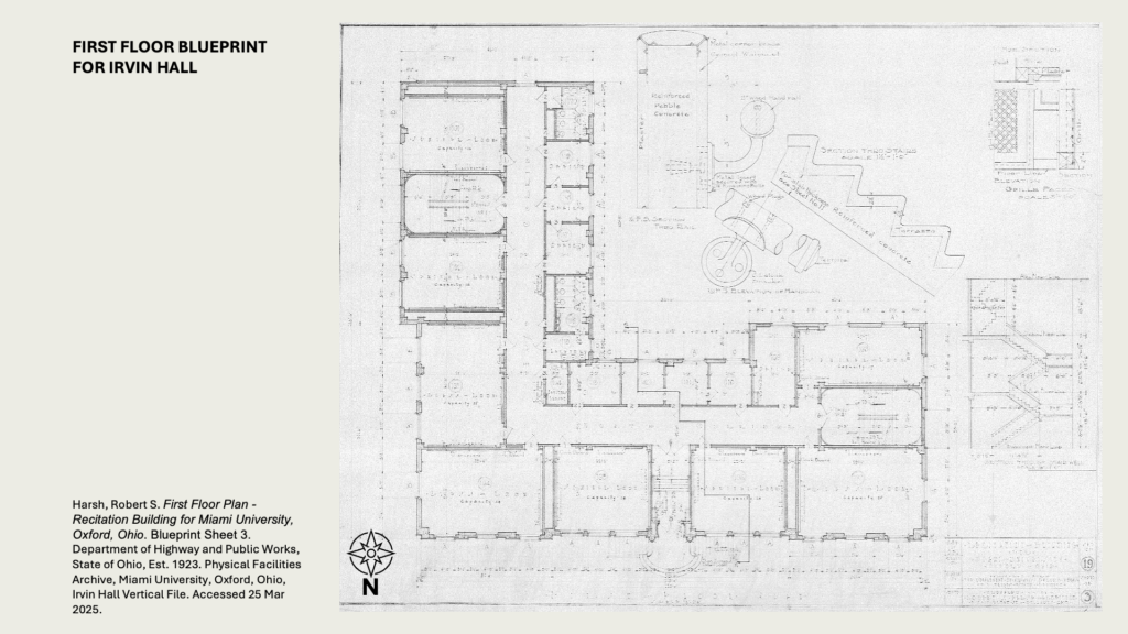 FIRST FLOOR BLUEPRINT FOR IRVIN HALL