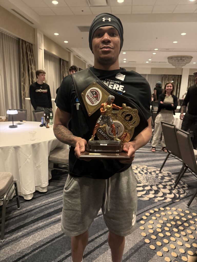 Amari Jenkins with national champion trophy