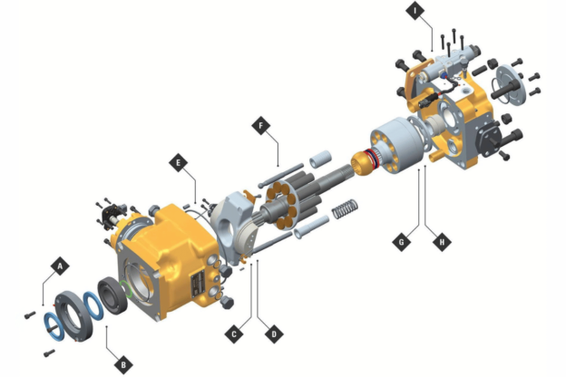 how hydraulic pump works in excavator