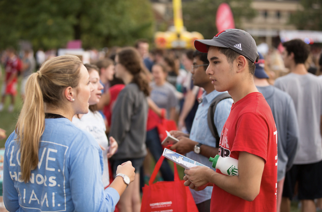 Students at Mega Fair