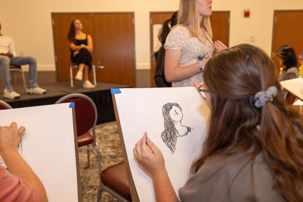 A student drawing. 