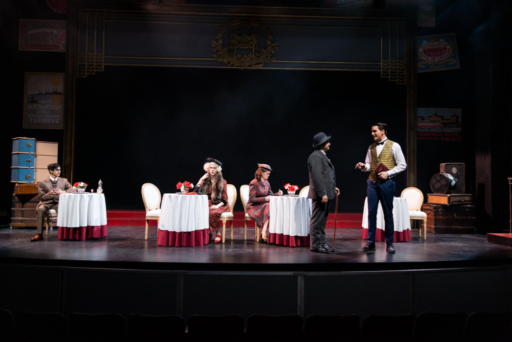 Students preforming in a play.
